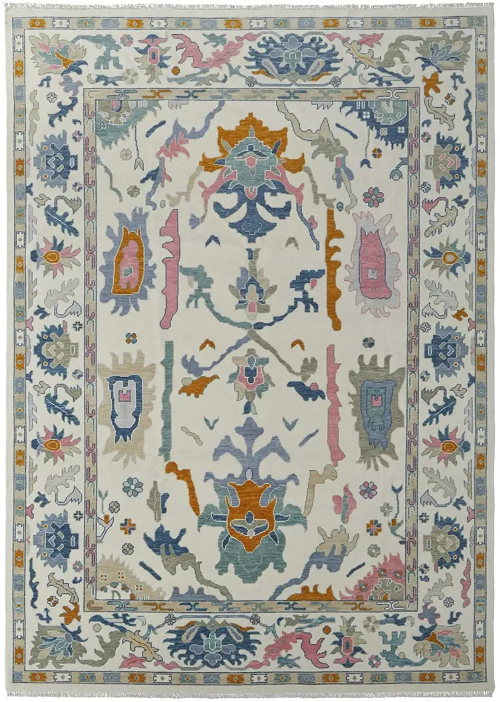 Karina 69G8F 8'6" x 11'6" Ivory/Blue/Pink Rug