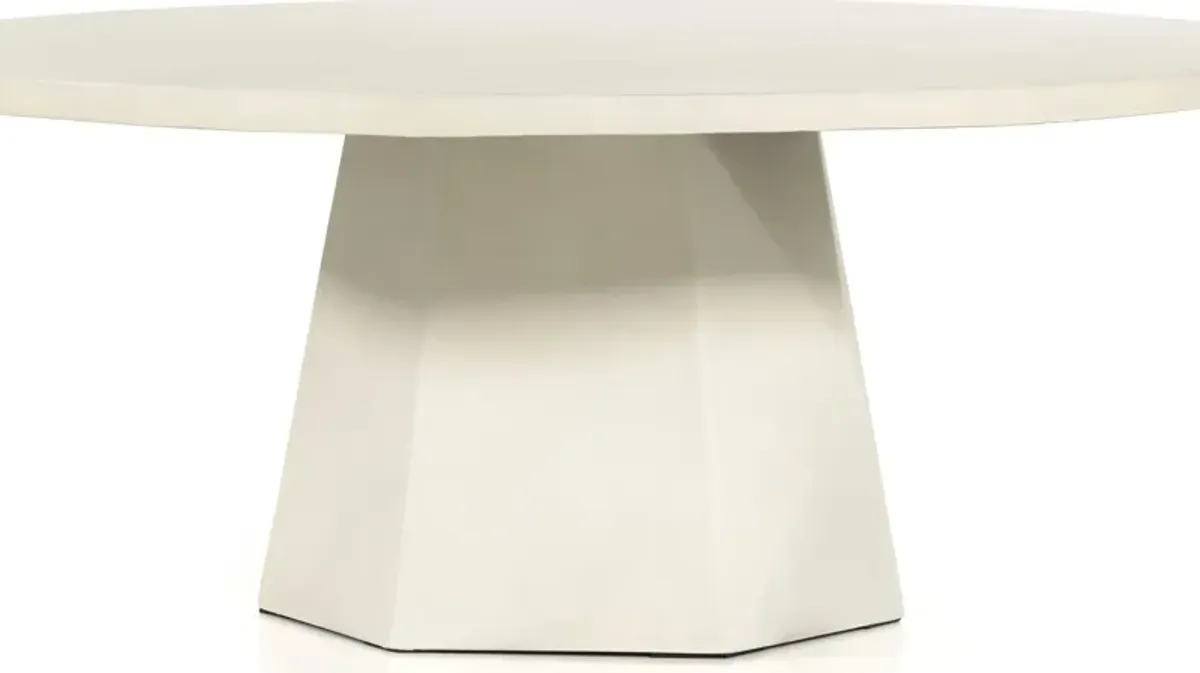 Bowman Outdoor Coffee Table - White Concrete