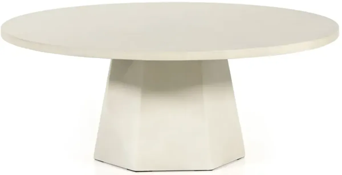 Bowman Outdoor Coffee Table - White Concrete