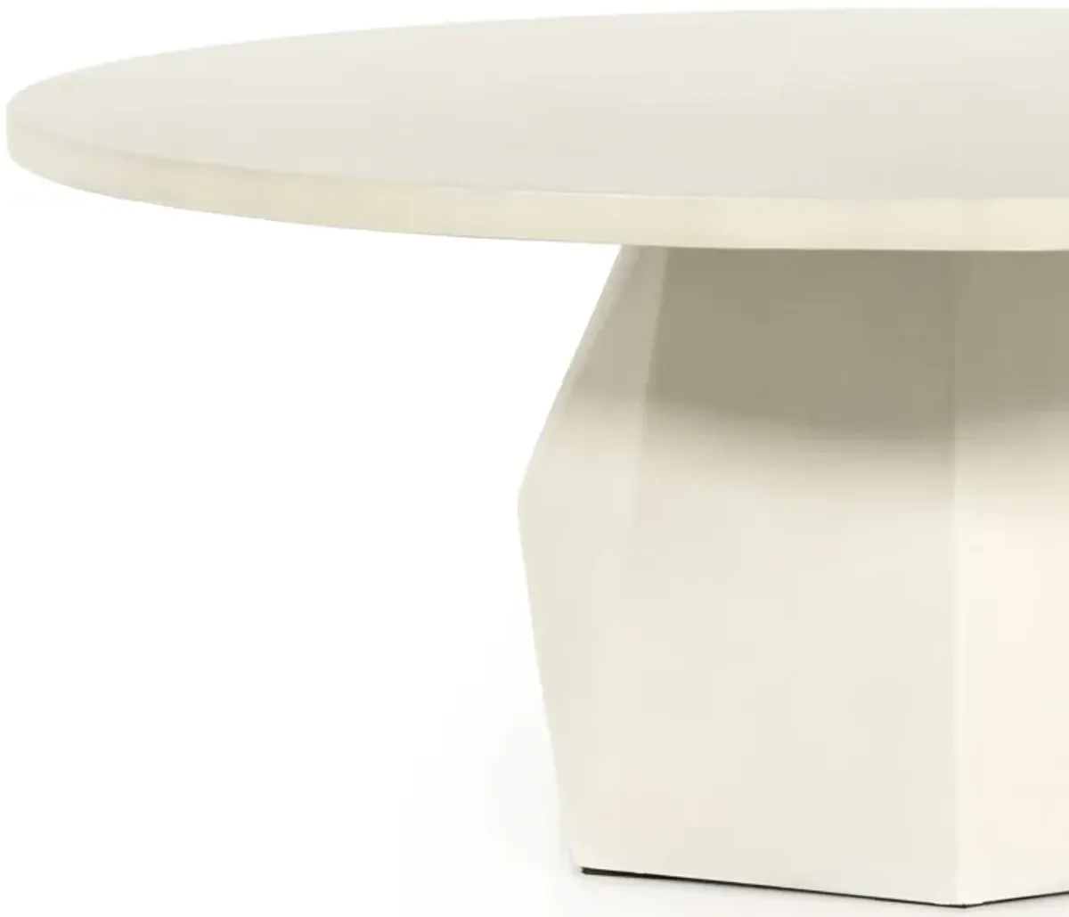 Bowman Outdoor Coffee Table - White Concrete