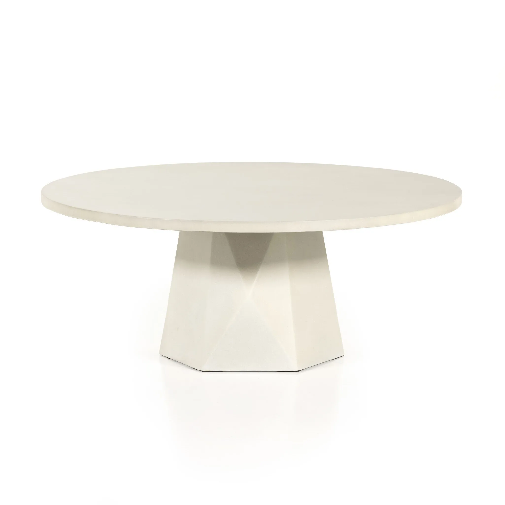 Bowman Outdoor Coffee Table - White Concrete