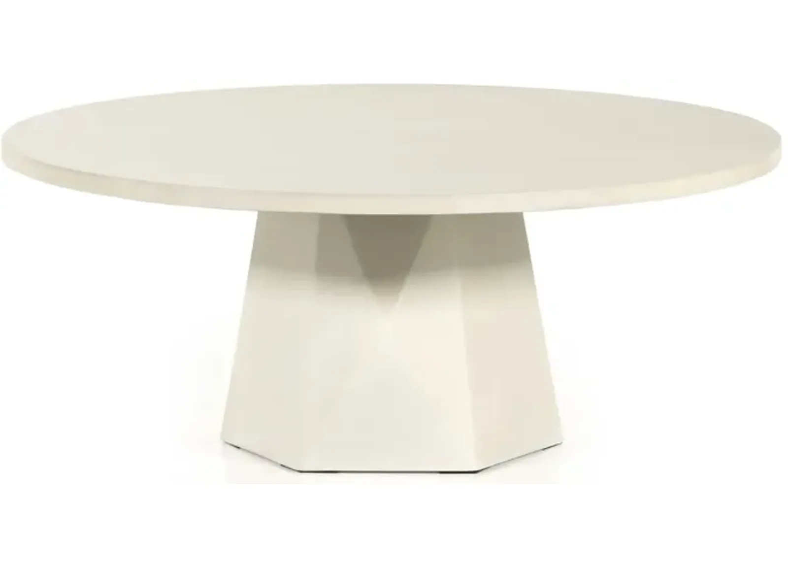 Bowman Outdoor Coffee Table - White Concrete