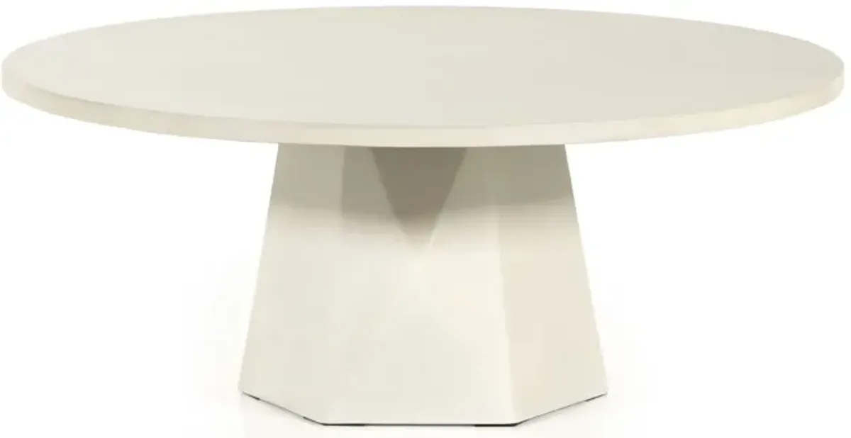 Bowman Outdoor Coffee Table - White Concrete