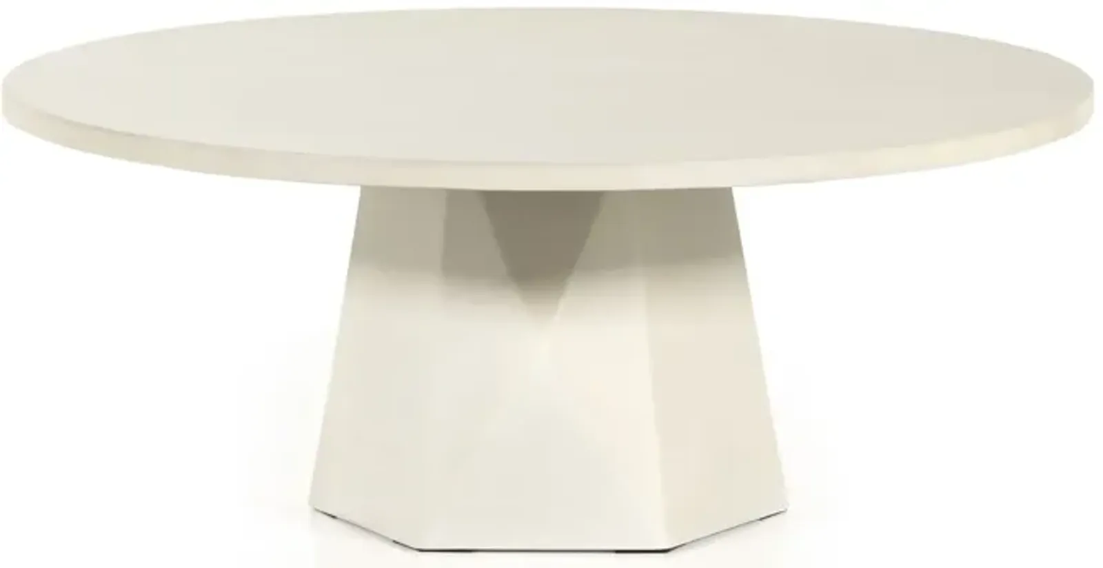 Bowman Outdoor Coffee Table - White Concrete