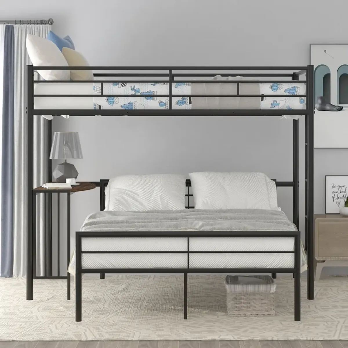 Merax Metal Bunk Bed with Desk