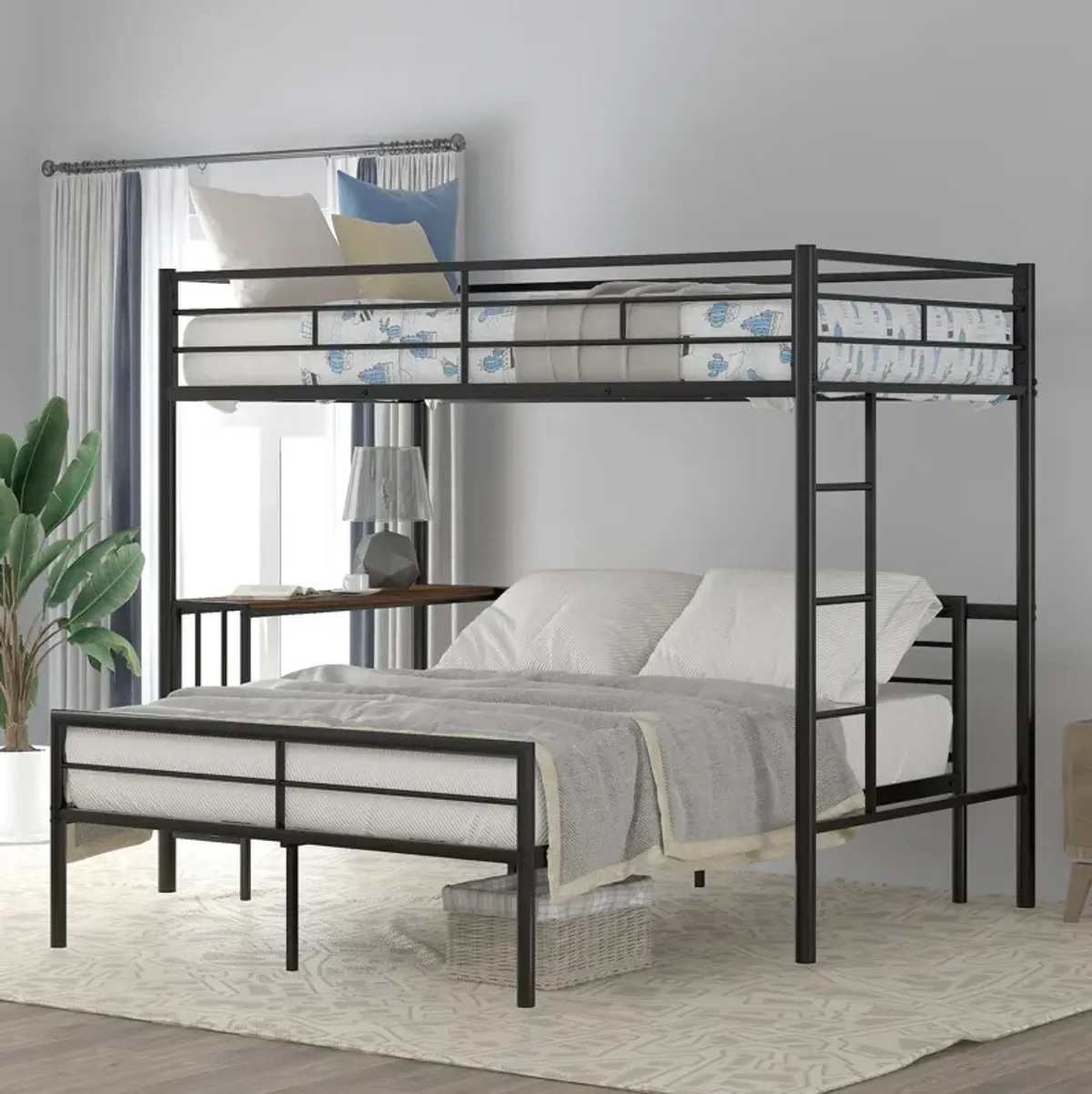 Merax Metal Bunk Bed with Desk