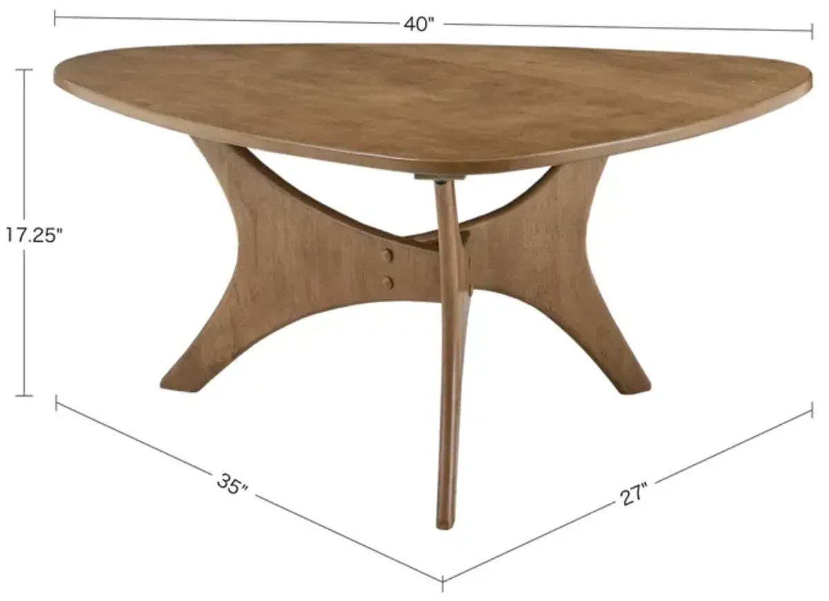 Blaze Triangle Wood Coffee Table