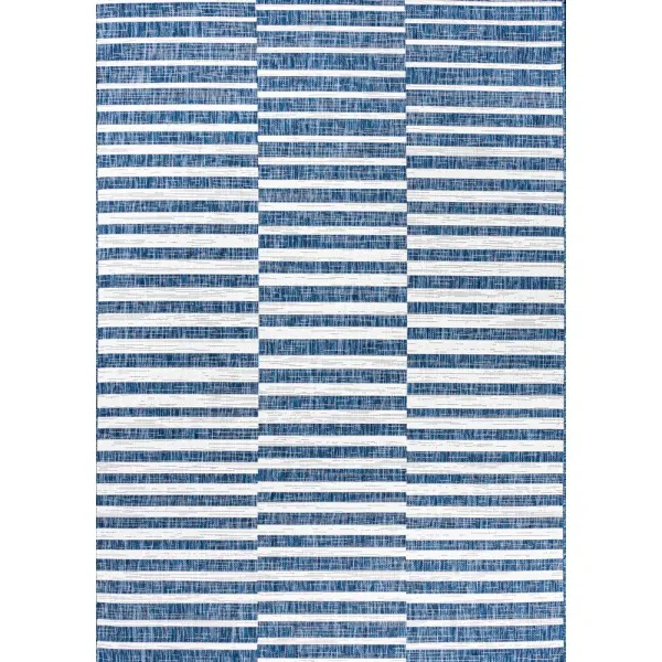 Sukie Modern Offset Stripe Indoor/Outdoor Area Rug