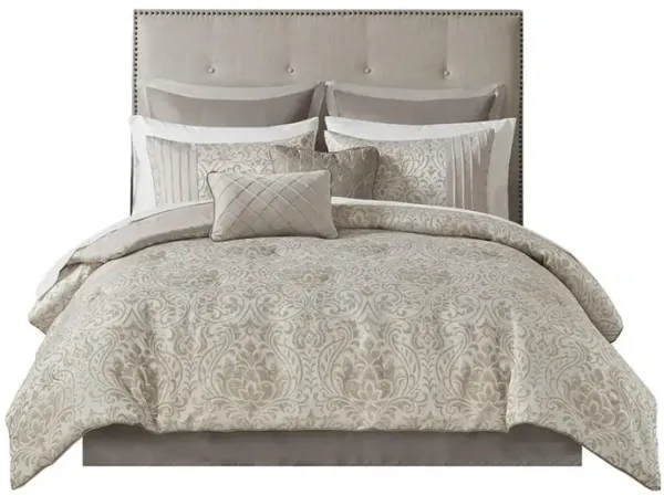 Belen Kox 12-Piece Khaki Comforter Set in 100% Polyester, Belen Kox