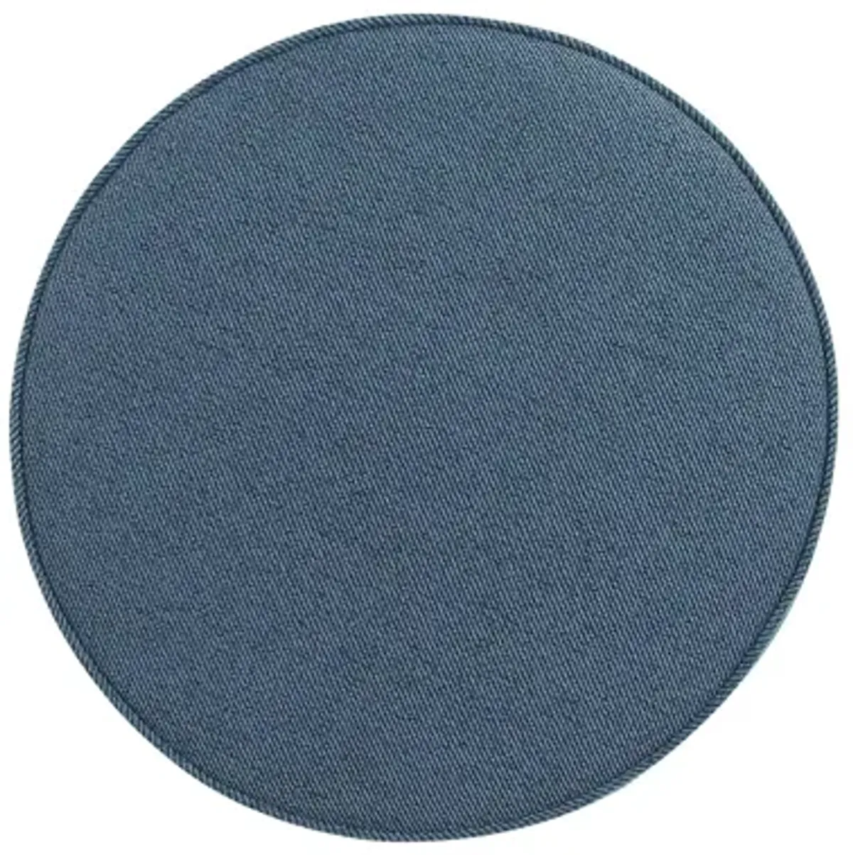 Bailey Blue and Gold Ottoman