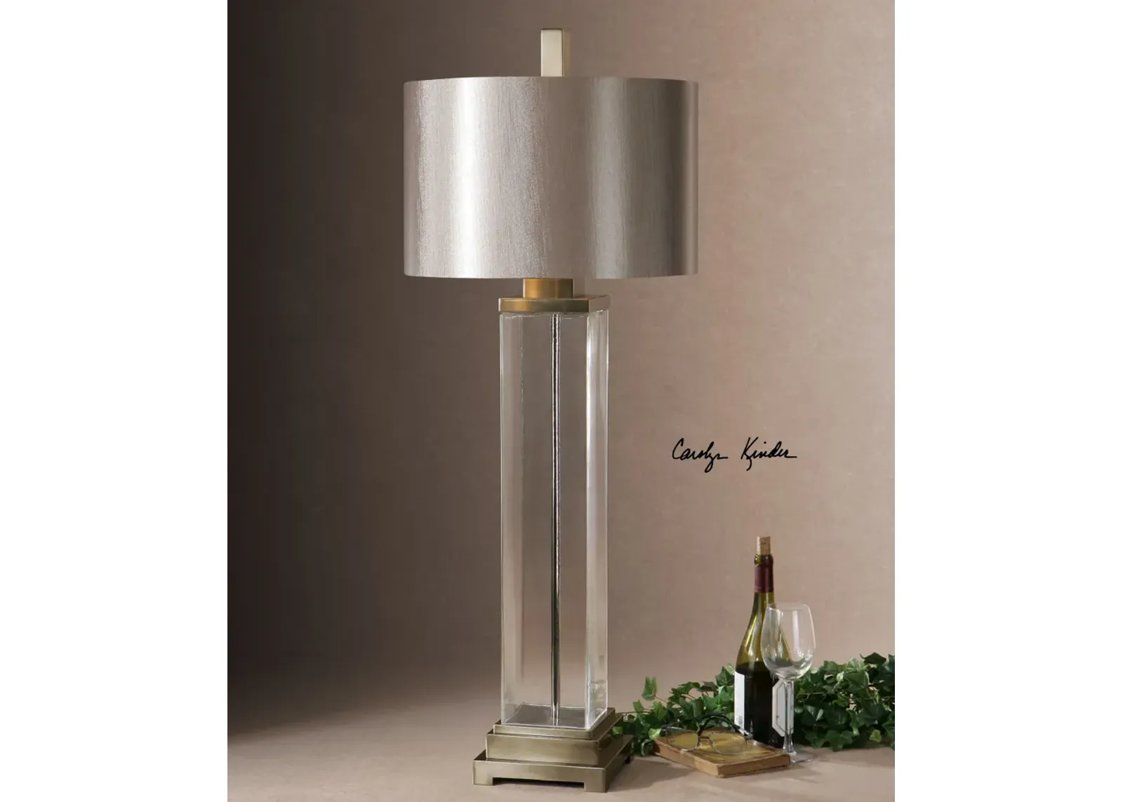 Uttermost Drustan Clear Glass Table Lamp