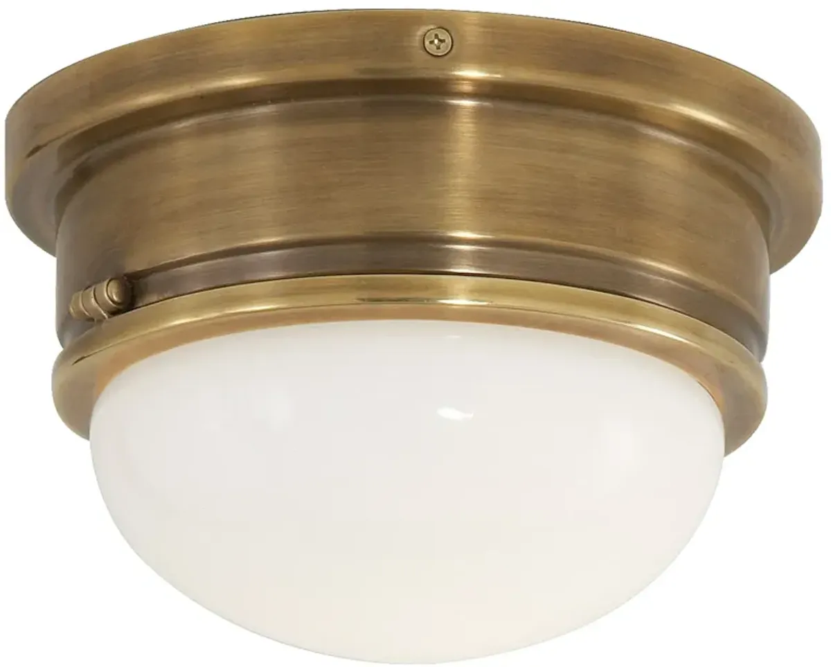 Marine Medium Flush Mount in Antique Brass