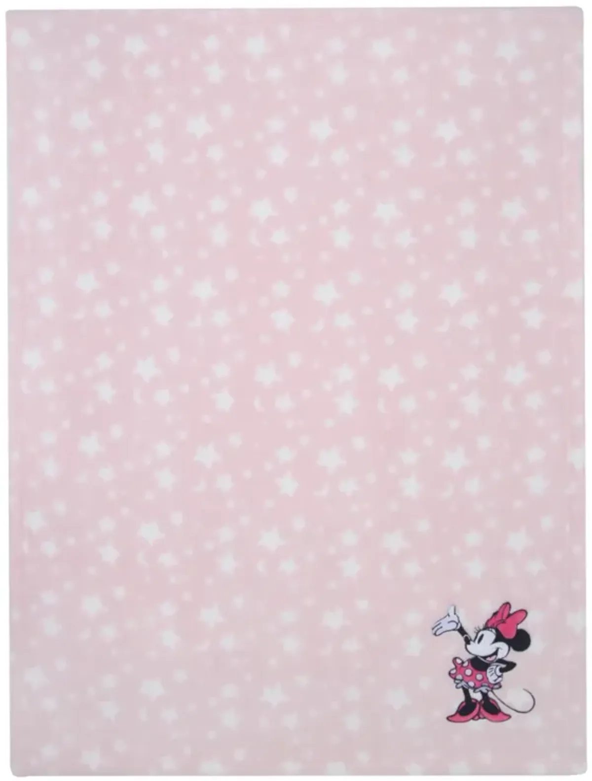 Lambs & Ivy Disney Baby Minnie Mouse Stars Pink Soft Fleece Baby Blanket