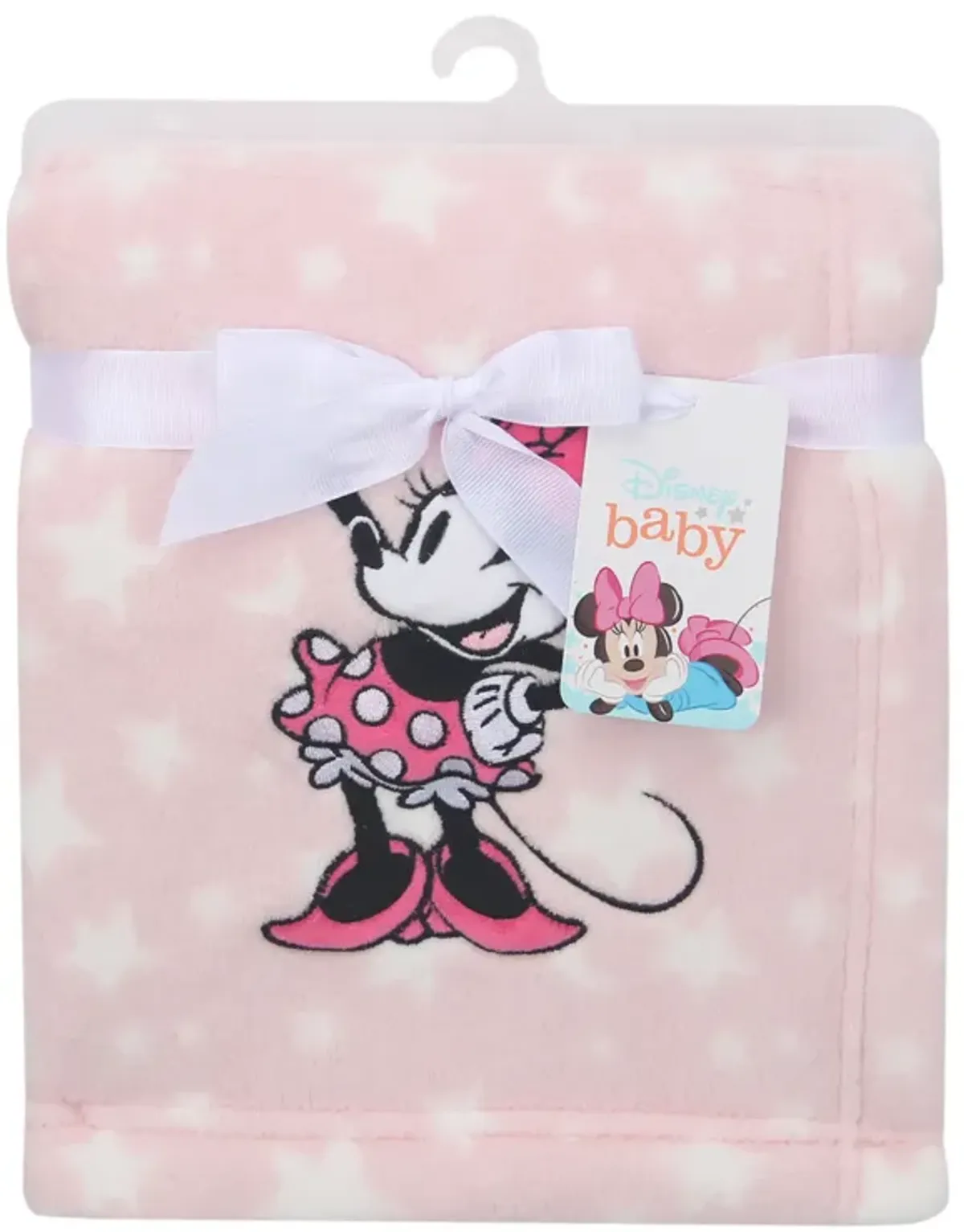 Lambs & Ivy Disney Baby Minnie Mouse Stars Pink Soft Fleece Baby Blanket