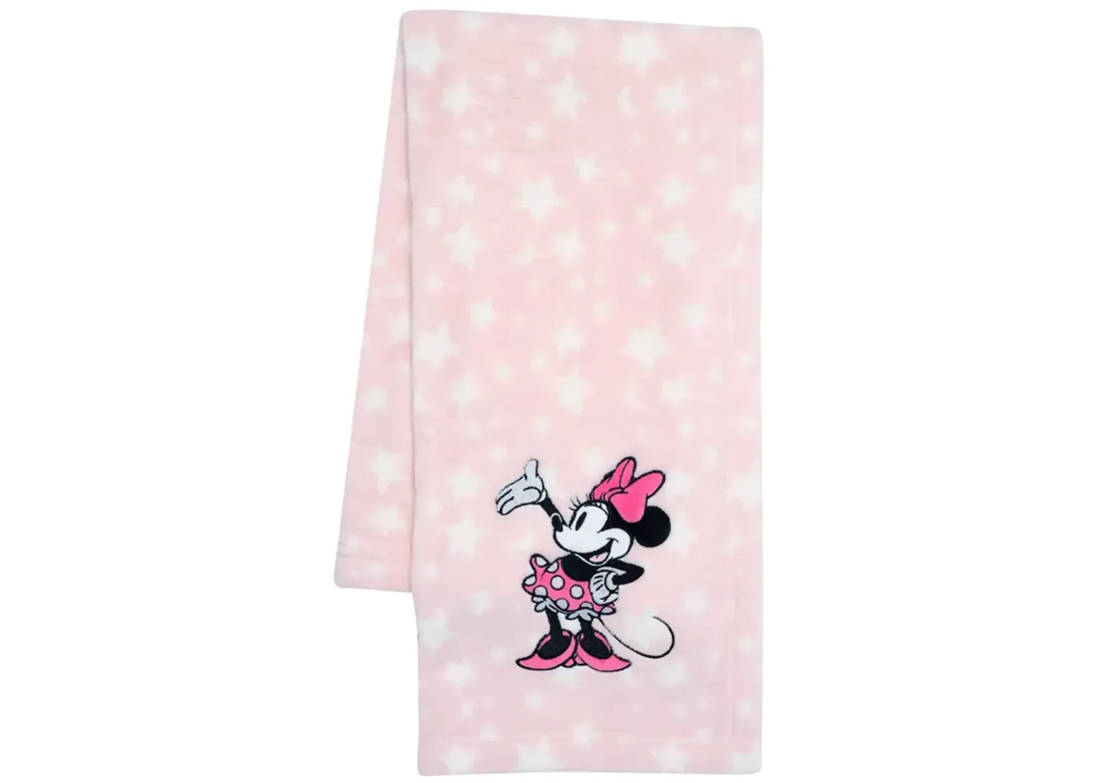 Lambs & Ivy Disney Baby Minnie Mouse Stars Pink Soft Fleece Baby Blanket