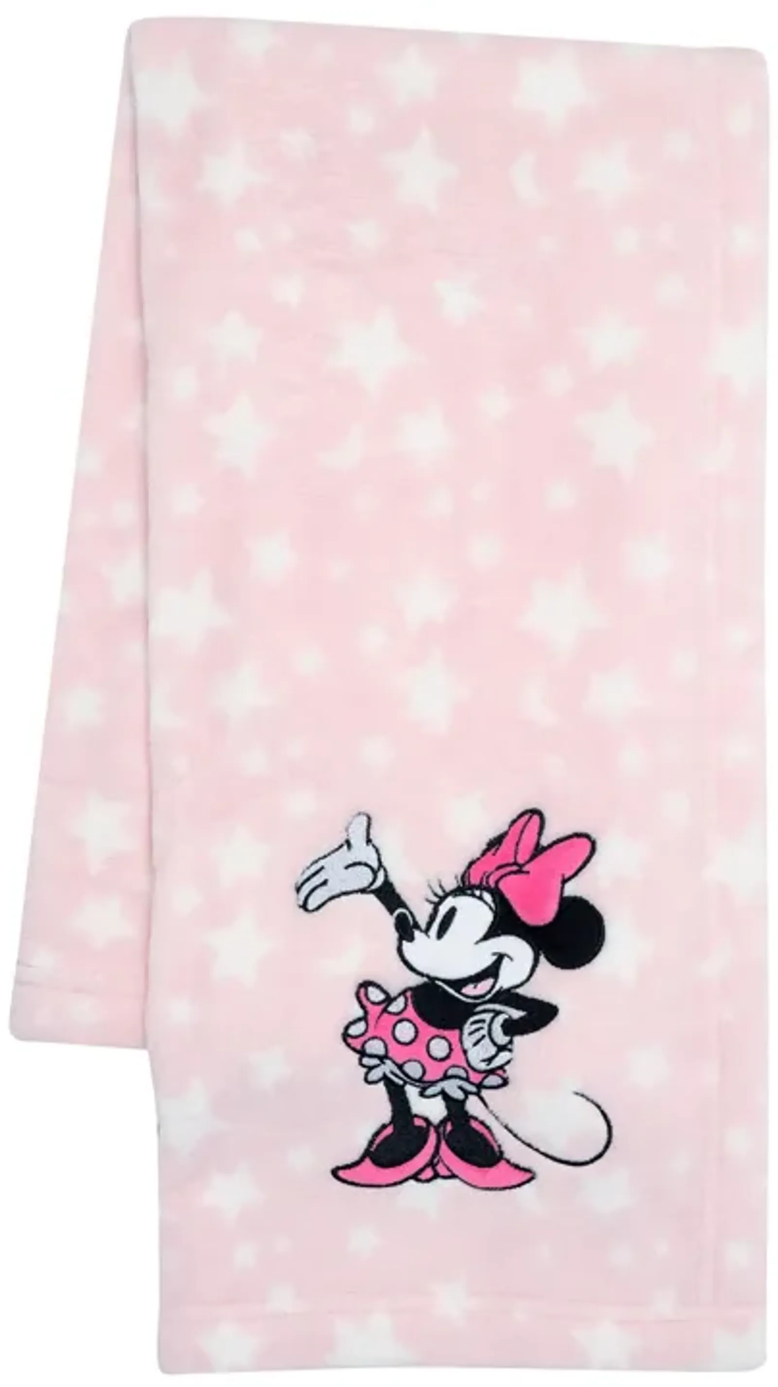 Lambs & Ivy Disney Baby Minnie Mouse Stars Pink Soft Fleece Baby Blanket