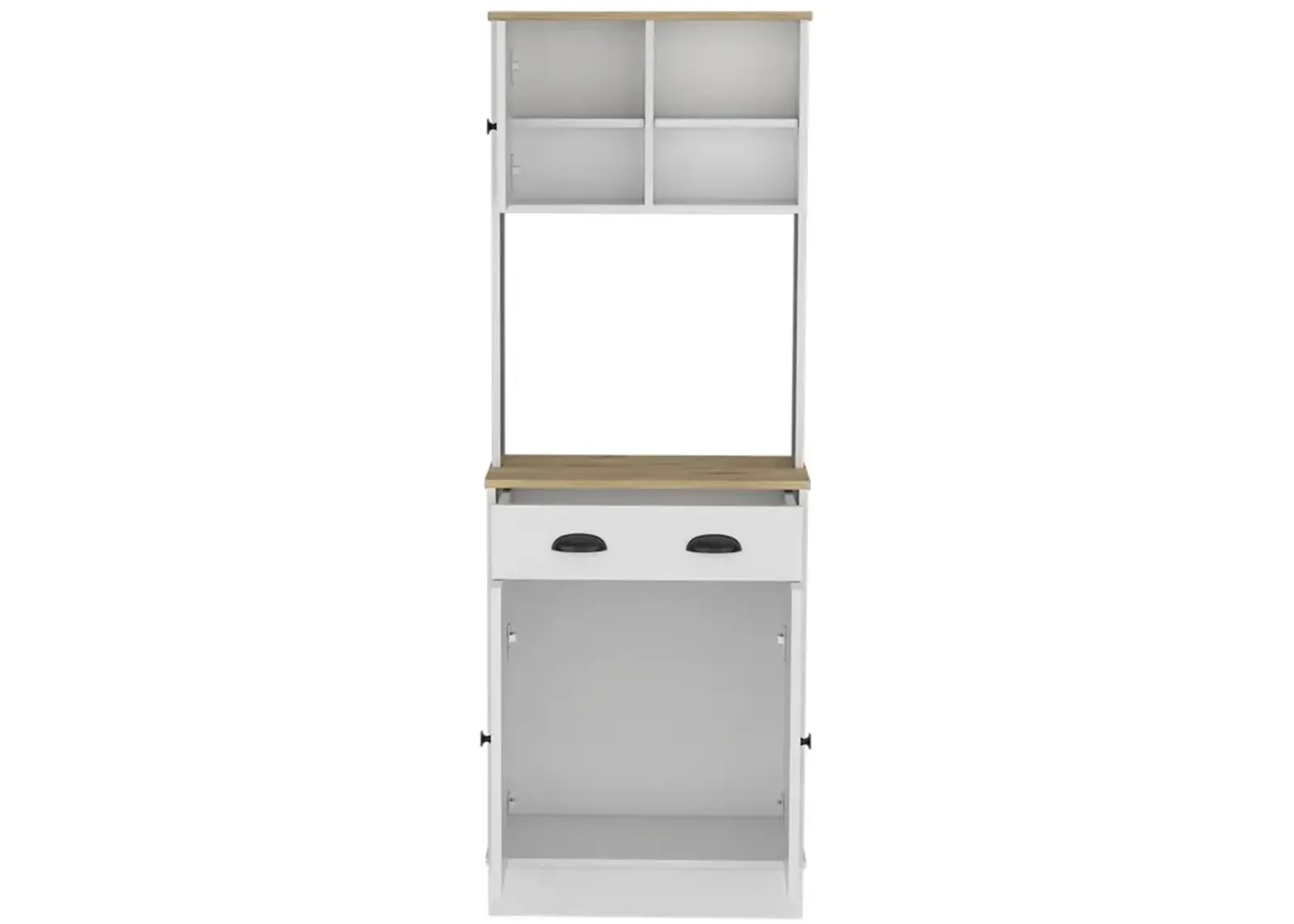 Ripley Writing Desk With Bookcase and Cabinet, White