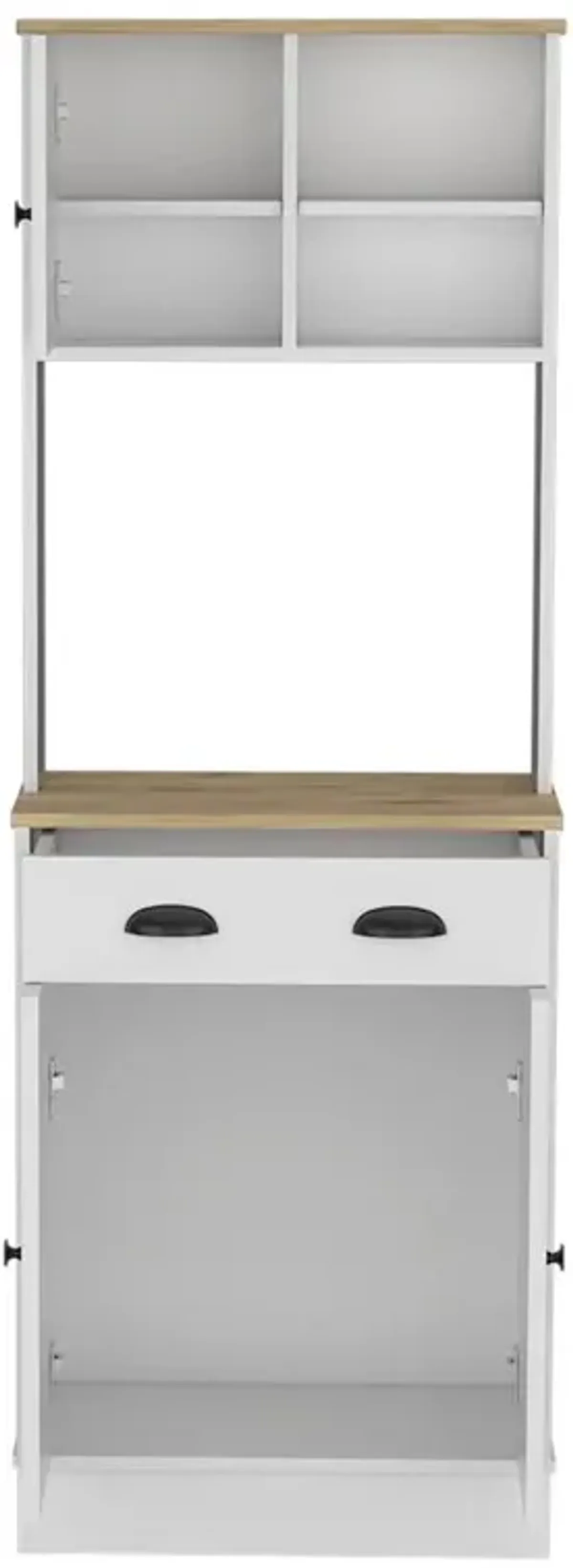 Ripley Writing Desk With Bookcase and Cabinet, White