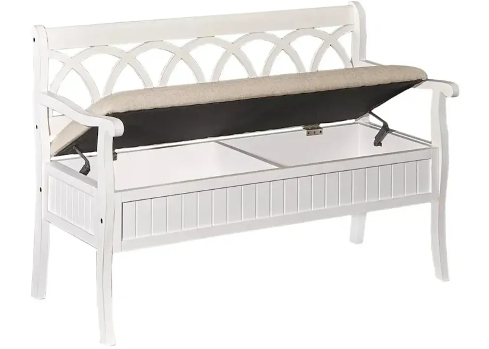 Powell Elliana Storage Bench - White