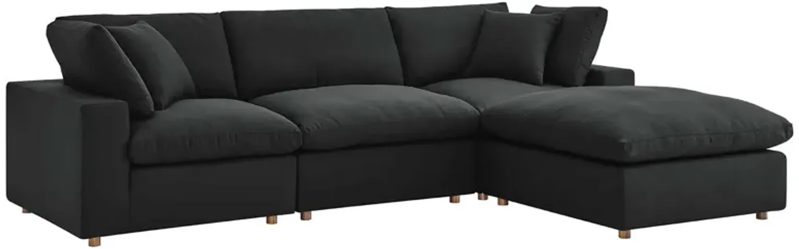 Commix Down Filled Overstuffed 4 Piece Sectional Sofa Set