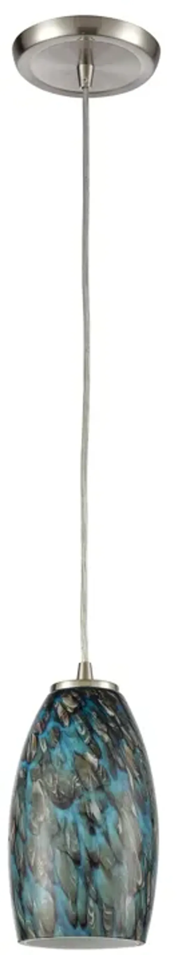 Nature's Collage 5'' Wide Blue 1-Light Mini Pendant