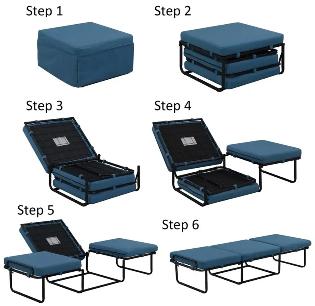 Convience Concept, Inc. Folding Bed Ottoman Coffee Table