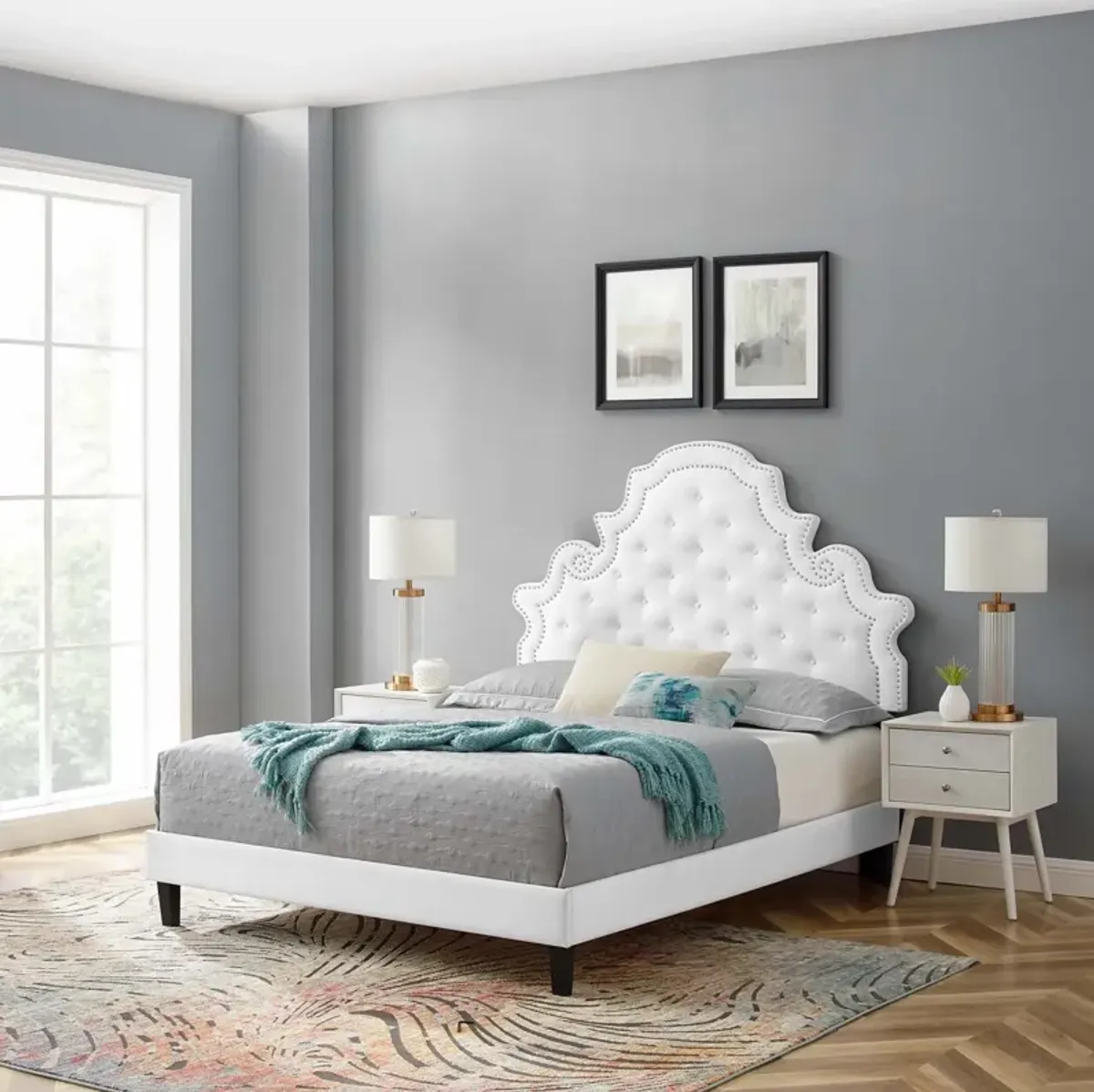 Modway - Gwyneth Tufted Performance Velvet Full Platform Bed