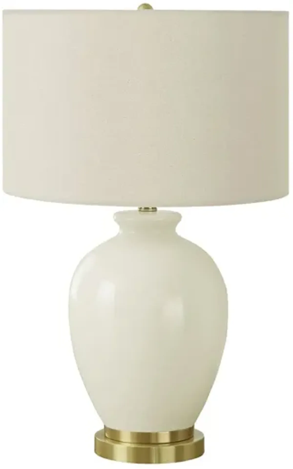 Monarch Specialties I 9625 - Lighting, 26"H, Table Lamp, Ivory / Cream Shade, Cream Ceramic, Transitional