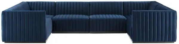 Conjure Channel Tufted Performance Velvet 6-Piece Sectional