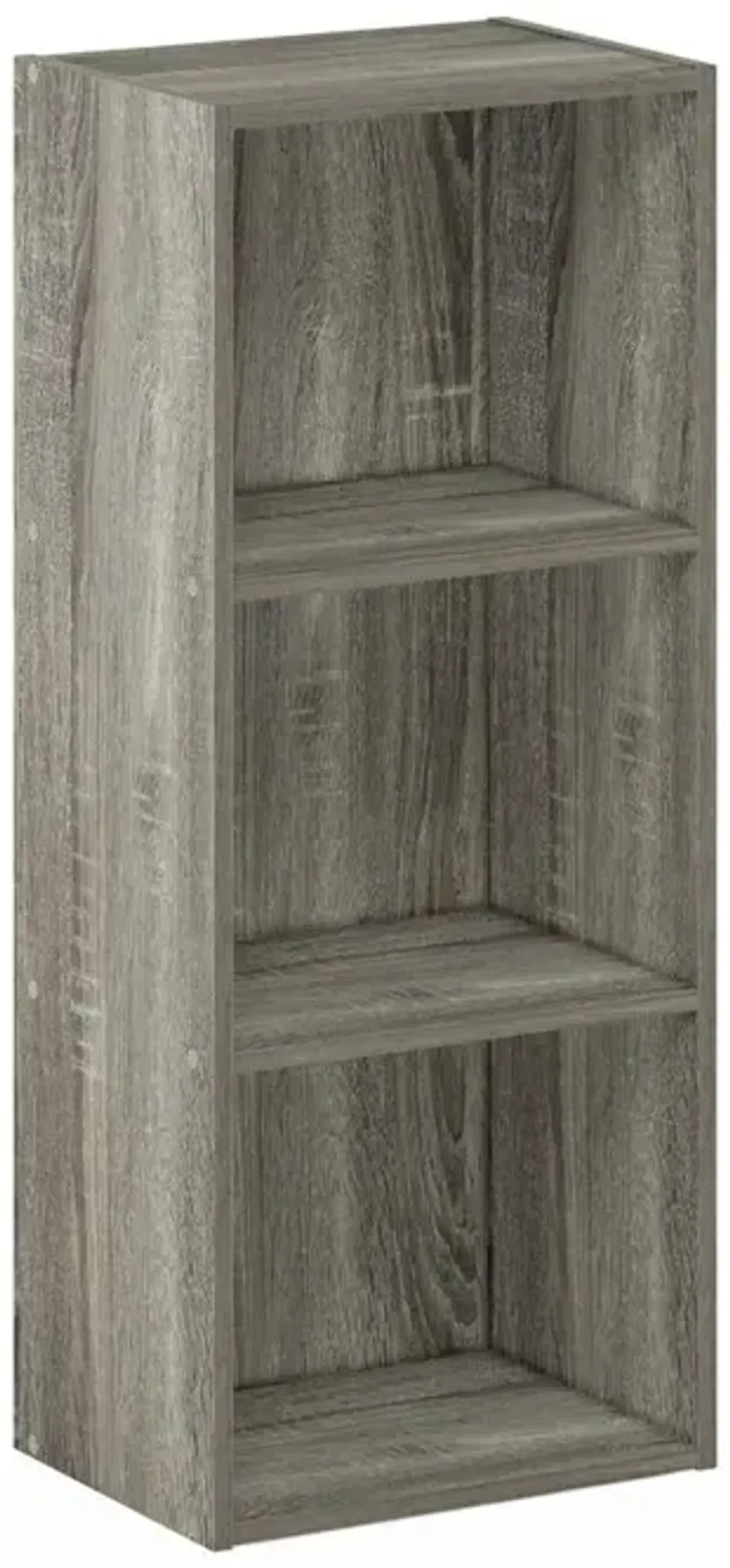 Furinno Luder 3-Tier Open Shelf Bookcase, French Oak