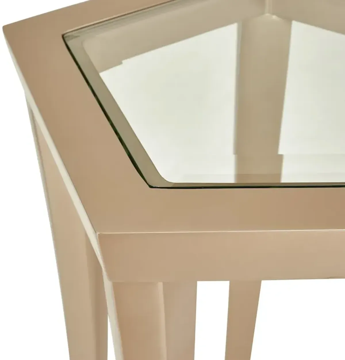 Michael Amini La Rachelle Chairside Table - Champagne