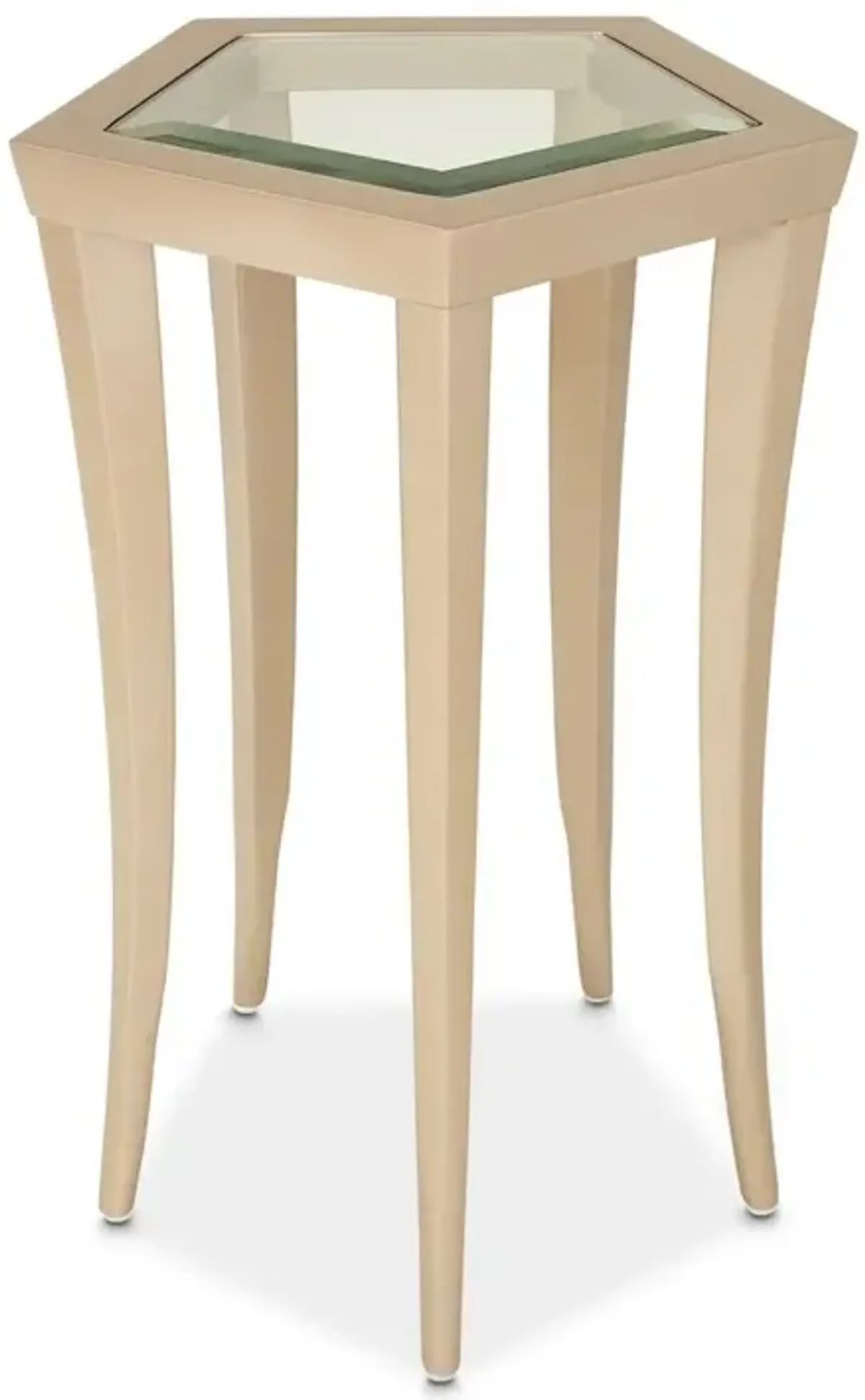 Michael Amini La Rachelle Chairside Table - Champagne