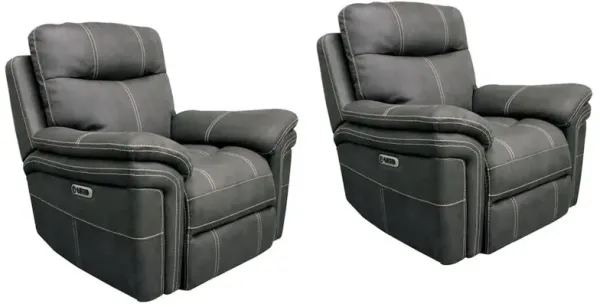 Parker Living Mason - Charcoal Power Recliner Two Pack