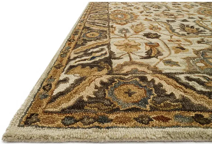 Victoria VK02 Ivory/Dk Taupe 5' x 7'6" Rug