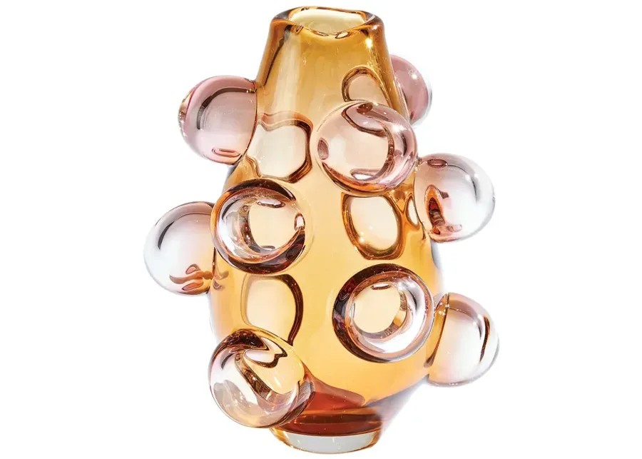 Bubbled Vase-Brown Large