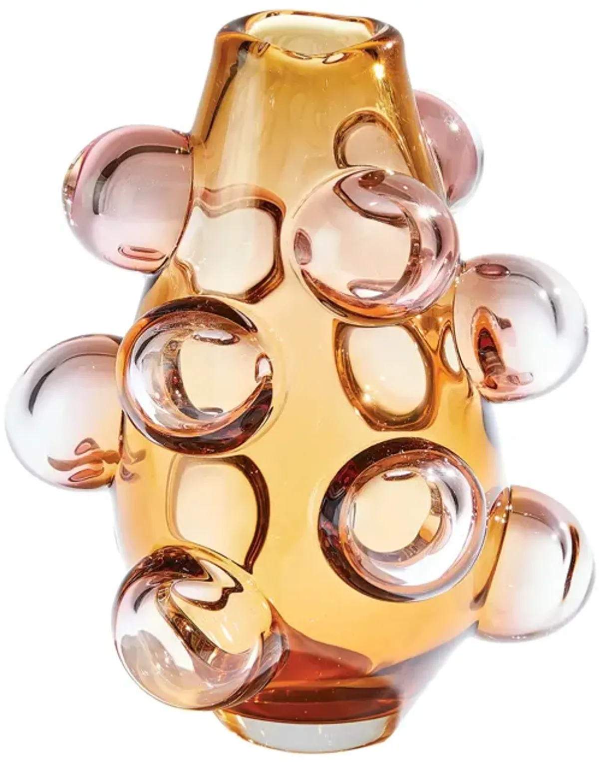 Bubbled Vase-Brown Large