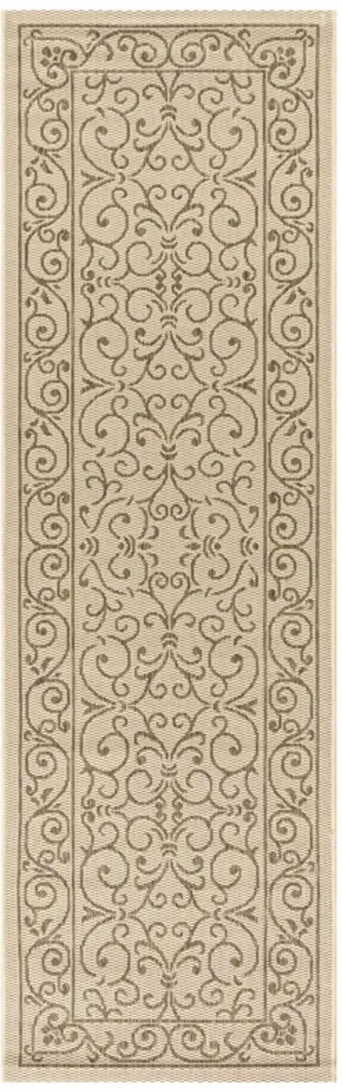 Charleston Vintage Filigree Textured Weave Indoor/Outdoor Area Rug