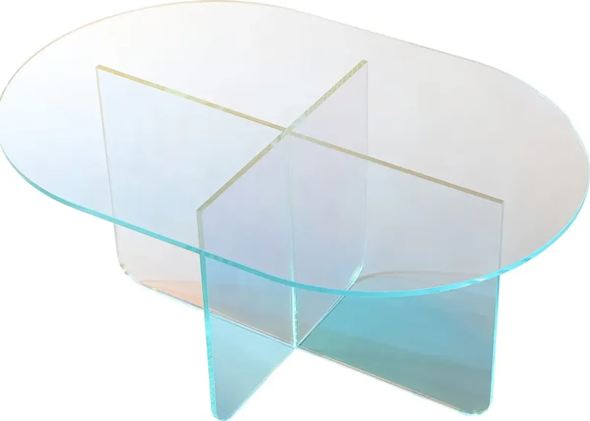 Fomo Coffee Table in Iridescent Glass