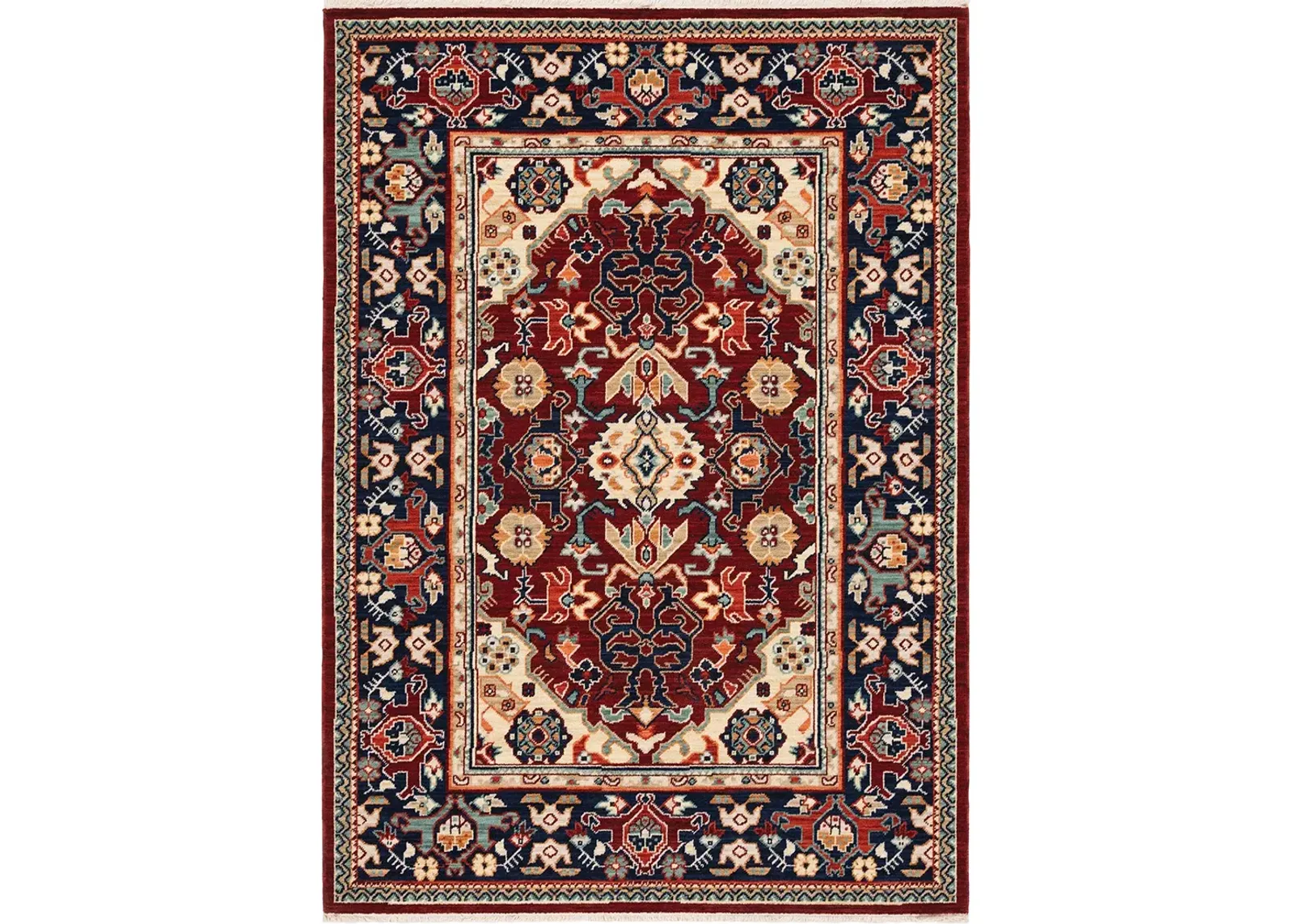 Lilihan 5'3" x 7'6" Red Rug