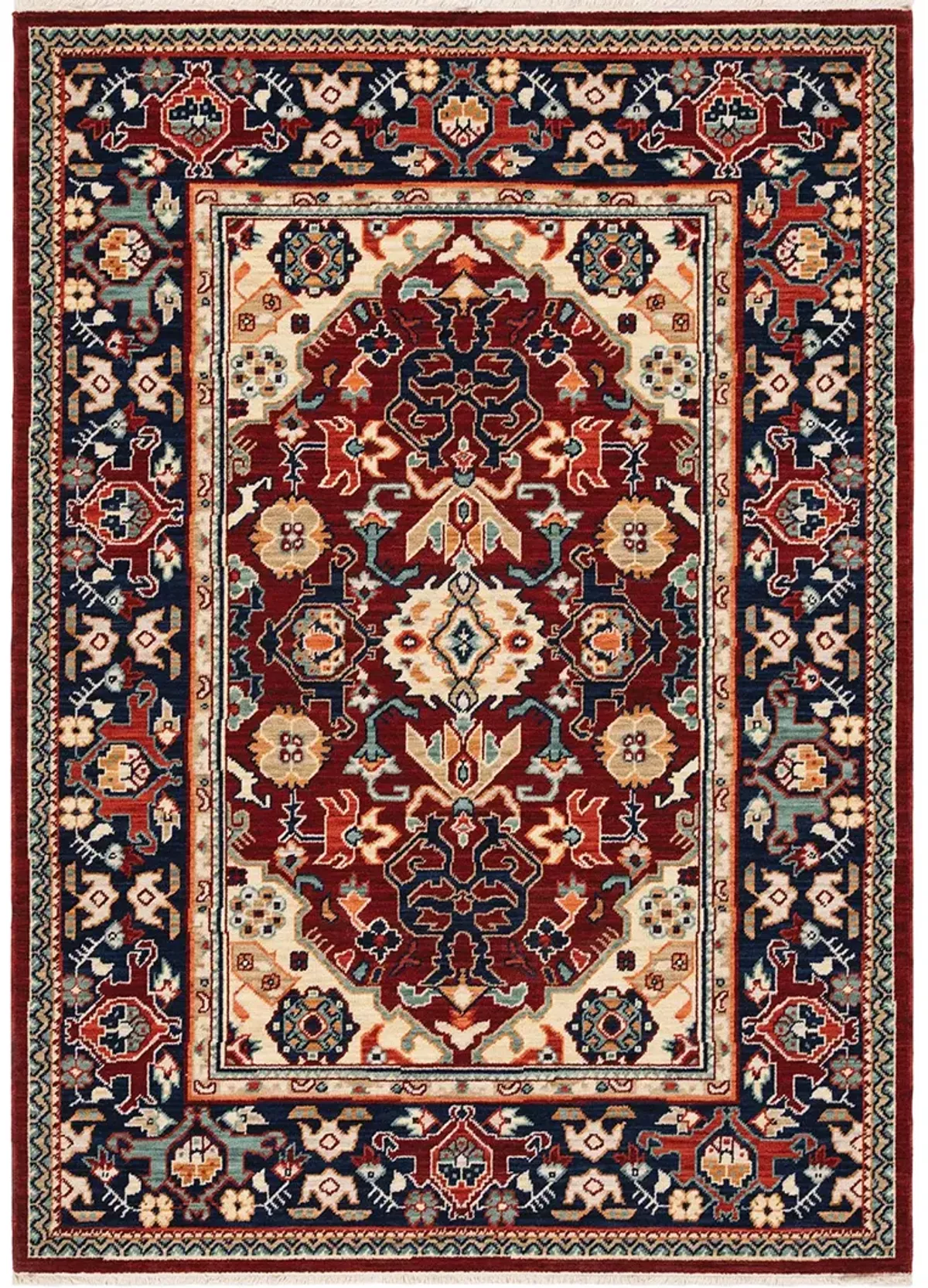 Lilihan 5'3" x 7'6" Red Rug