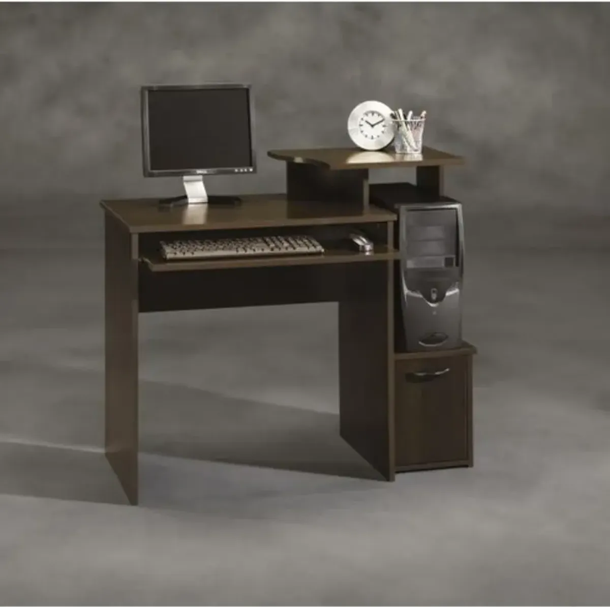 Hivvago 40-inch Wide Dark Wood Computer Desk