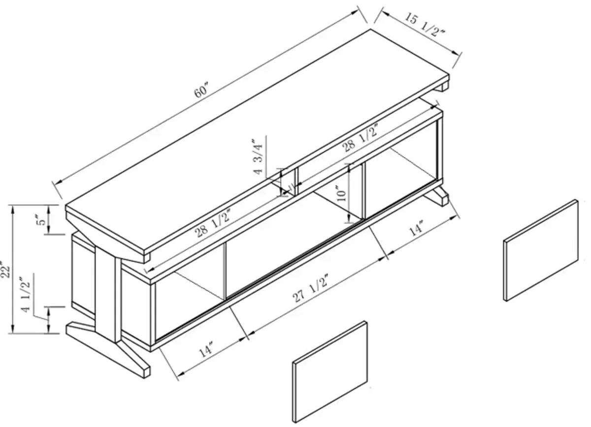 TV Stand Brown Walnut