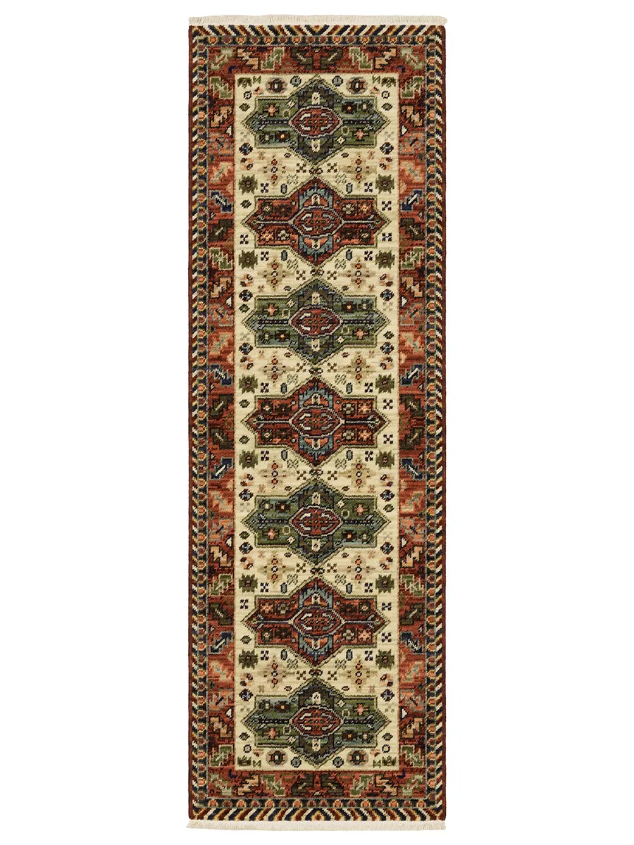 Lilihan 2'6" x 12' Red Rug