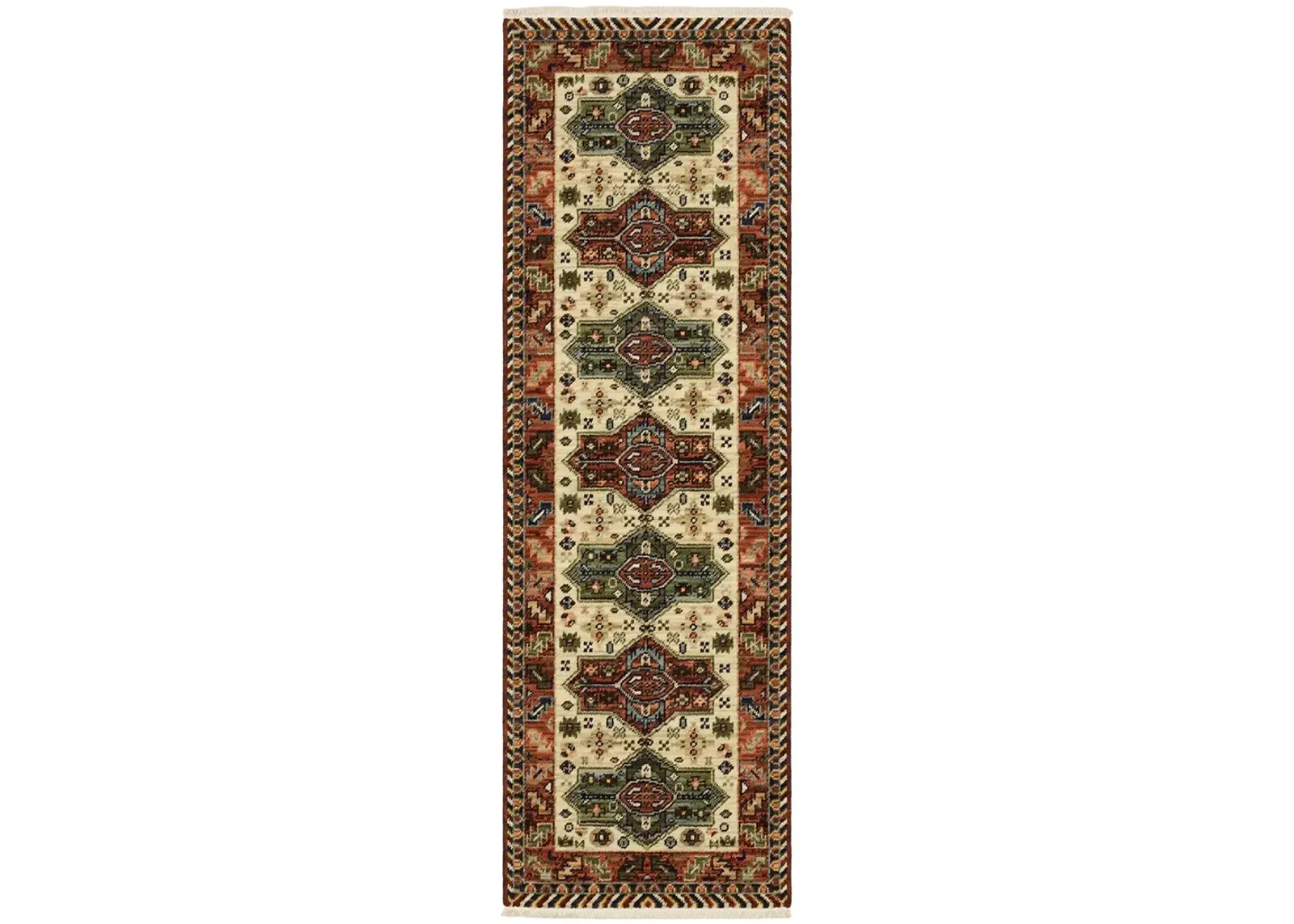 Lilihan 2'6" x 12' Red Rug