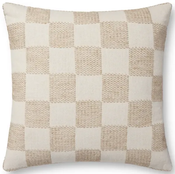 II PLL0123 Beige 22''x22'' Poly Pillow