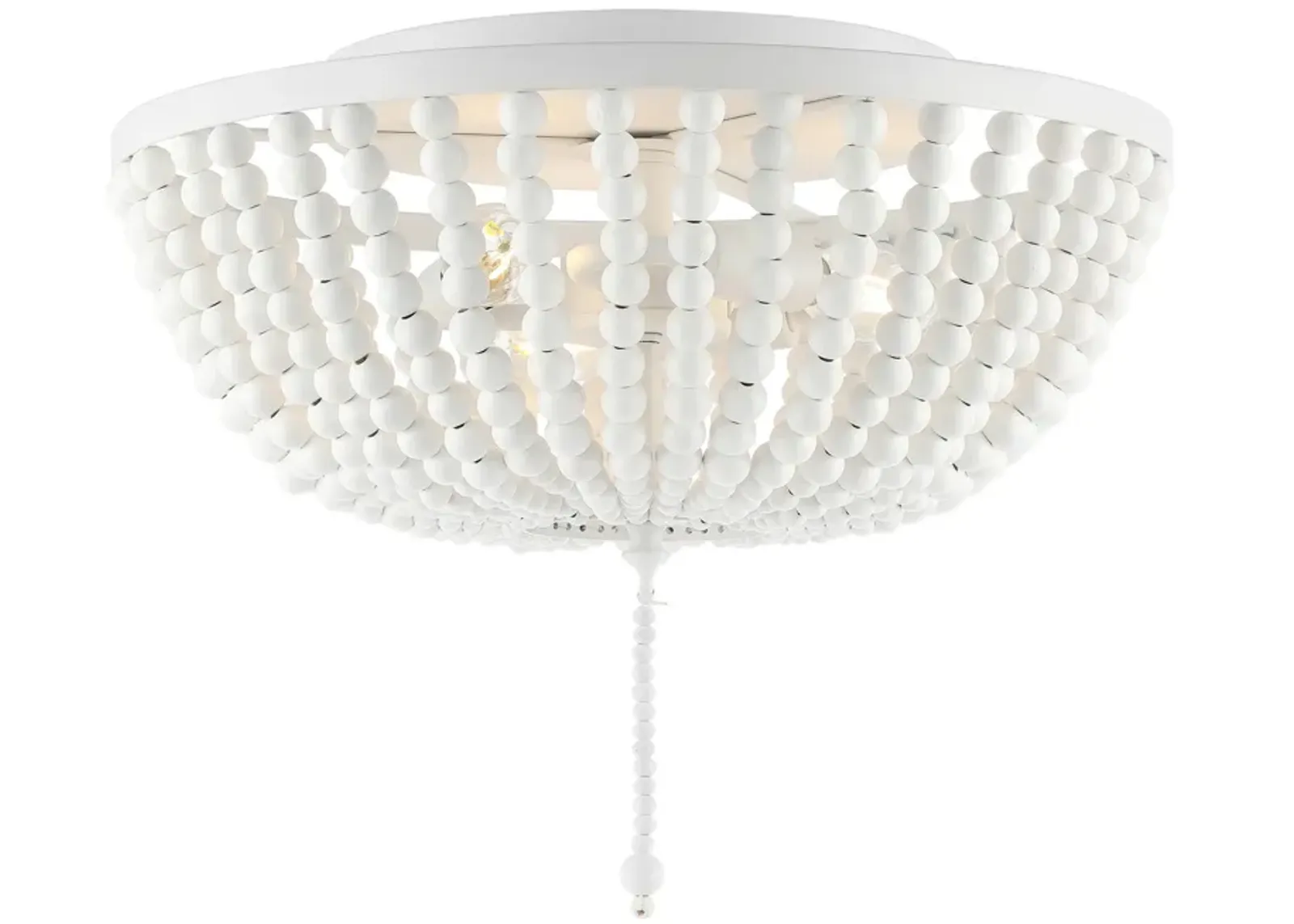 Allison Wood Beaded/Metal LED Flush Mount