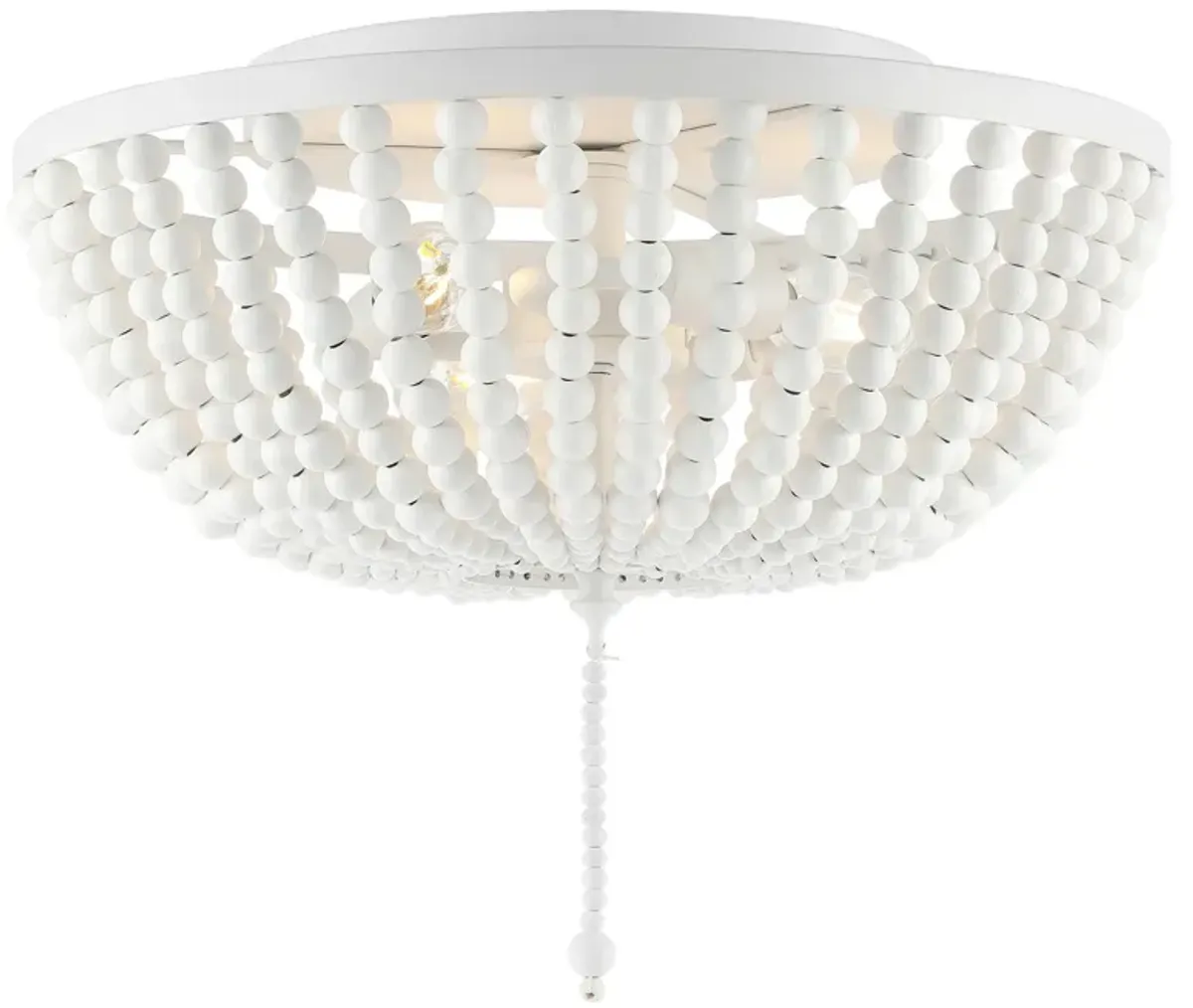 Allison Wood Beaded/Metal LED Flush Mount