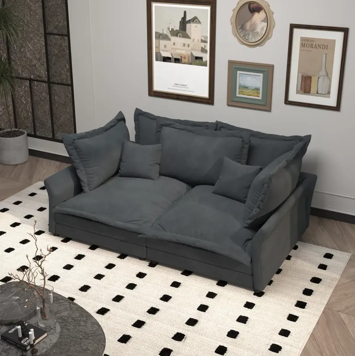 Merax Modern Comfy Upholstered Sofa Cloud Couch