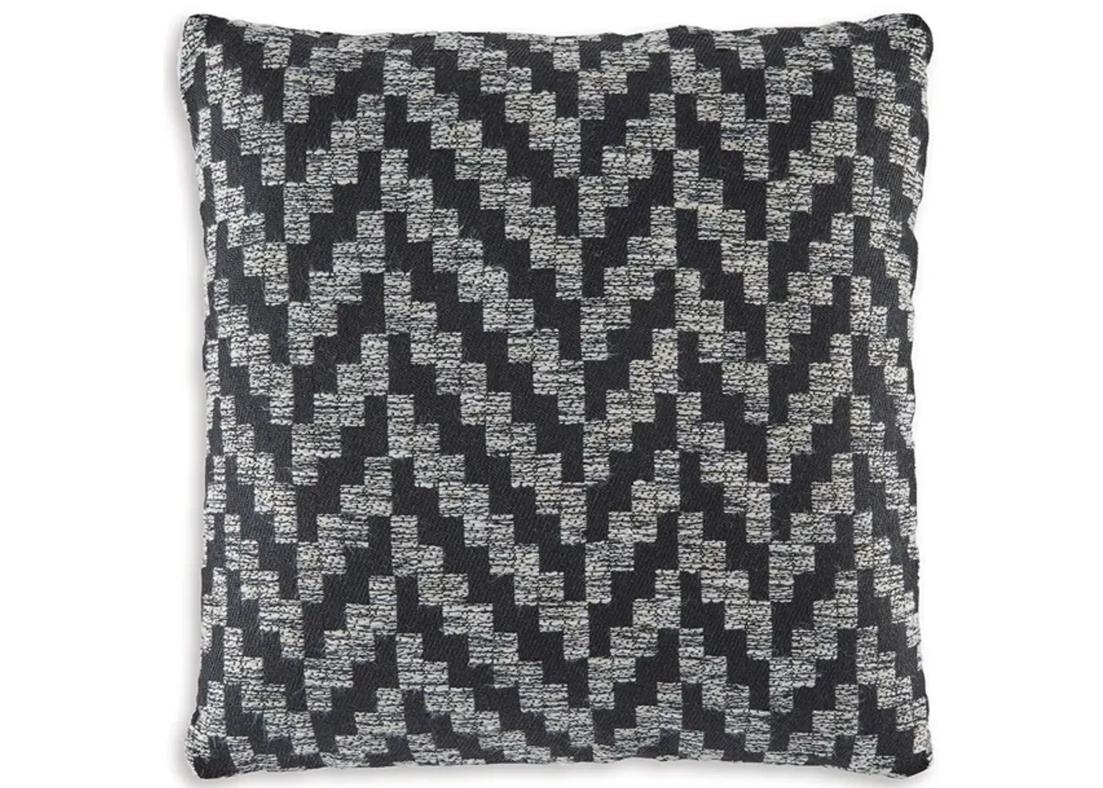 Loey Accent Pillow Set of 4, Indoor Outdoor Chevron, Black Gray Polyester -