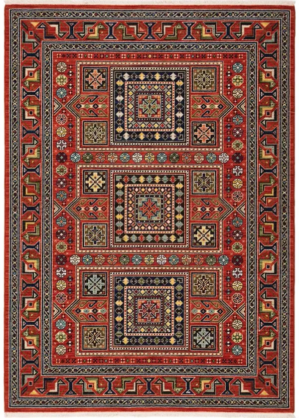 Lilihan 2' x 3' Red Rug